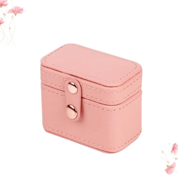 WHAMVOX PU Jewelry Organizer Case, Stylish Trinket Box for Earring Storage and Small Accessories