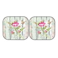 thumbnail image 5 of Lsque Vintage Wood Background with Floral 2 PCS Windshield Sun Shade | CarFoldable Window Covers | Car Accessories Reflect UV for Universal Cars SUV Truck | Small, 5 of 7