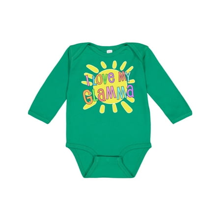 

Inktastic I Love my Glamma- sun and rainbow letters Gift Baby Boy or Baby Girl Long Sleeve Bodysuit