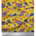 thumbnail image 1 of Soimoi Poly Georgette Fabric Artistic Paisley Print Sewing Fabric Yard 42 Inch Wide, 1 of 3