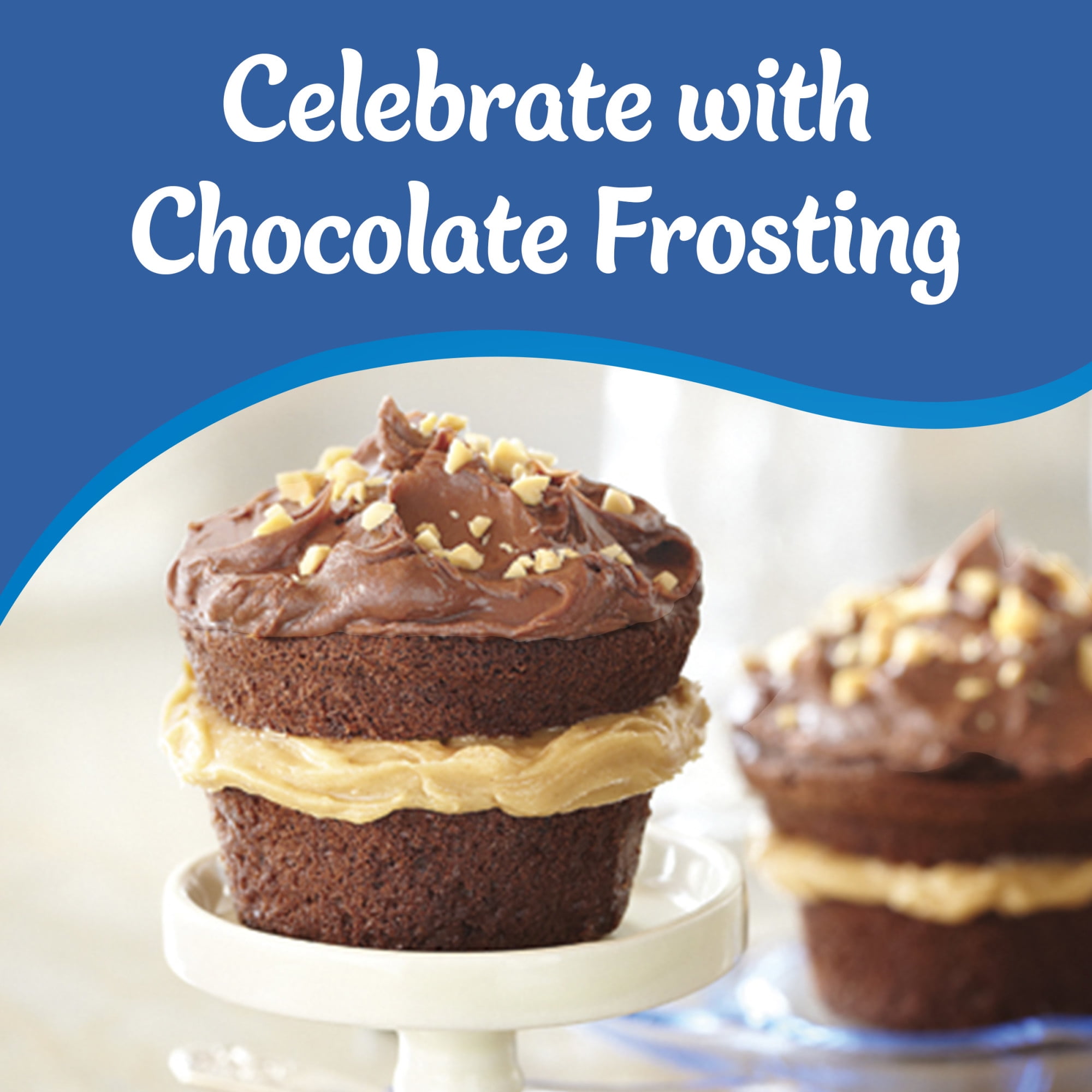 (8 pack) Pillsbury Whipped Chocolate Frosting, 12 oz Tub