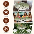 thumbnail image 7 of Sage Green Beige Round Tablecloth, Fitted Table Cover with Elastic for 55"-60" Round Tables, Ombre Ice Hockey Ball Sport Game Table Cloth Outdoor Indoor Dinning Party Waterproof Tablecloths, 7 of 7