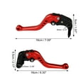 thumbnail image 3 of 1 Par Manetas Plegables CNC Unique Bargains para Moto Freno Embrague Suzuki Rojo, 3 of 6