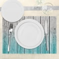 thumbnail image 3 of Ambesonne Rustic Place Mats Set of 8, Digital Wood Panels, Placemat 8 pcs, Pale Blue Grey, 3 of 5