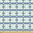 thumbnail image 2 of Abstract Fabric by the Yard, Butterflies Silhouettes Along Monochrome Stars Pattern of Stripes, Decorative Upholstery Fabric for Sofas and Home Accents, Dark Ceil Blue and White by Ambesonne, 2 of 5