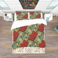 thumbnail image 3 of Designart 'Colorful Floral Pattern' Bohemian & Eclectic Duvet Cover Set, 3 of 4