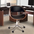 thumbnail image 4 of Allora Faux Leather Swivel Office Chair in Black, 4 of 4