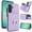 Purple, variant on Wallet Case with Card Holder for Samsung Galaxy A26 5G, 360° Rotation Ring Kickstand Magnetic Clasp and Durable Shockproof Cover
