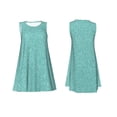 thumbnail image 7 of Wukai Teal Green Glitter Print Women's Sleeveless Dress, Loose Fit Casual Dress for Women, Comfortable Sleeveless Summer Dress, 7 of 7