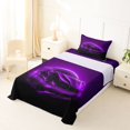 thumbnail image 5 of Manfei Sports Car Twin Sheets,Purple Neon Light Print Bedding,3-Piece,1 Fitted Sheet and 1 Pillowcase, 5 of 6