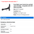 thumbnail image 2 of Front Right Lower Control Arm and Ball Joint Assembly - Compatible with 2001 - 2006 Acura MDX 2002 2003 2004 2005, 2 of 2