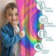 thumbnail image 3 of Blackout Kids Curtains,Rainbow Tie Dye Spiral Pattern Childrens Insulated Curtains Set Of 2,Bedroom Essentials,Toddler Room Decor 52"x63", 3 of 5