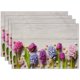thumbnail image 1 of Granjero Gordo Mantel individual de lino de 4 piezas, superficie protectora, mantel lavable antideslizante (17,7 x 12,6 pulgadas, A68), 1 of 5