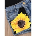 thumbnail image 7 of Hirigin Toddler Kids Baby Girl Sunflower Outfits Sleeveless Tank Top Denim Shorts 1-5 Years Summer Clothes, 7 of 7