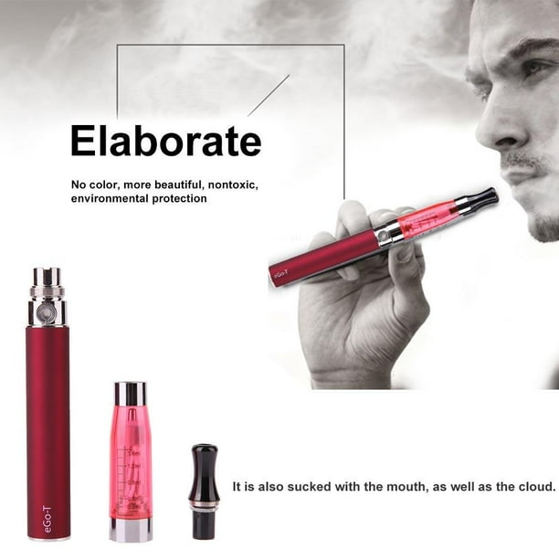 Kit de cigarrillo electrónico EGo-T CE4 1100mAh Clearomizer Pen Vape (Rojo)
