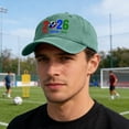 thumbnail image 3 of OAVQHLG3B 2026 Soccer Fan Cap，Classic Baseball Caps, USA, CAN, MEX Baseball Hat, Adjustable Unisex Fit, Breathable Cotton, for Soccer Supporter, 3 of 5