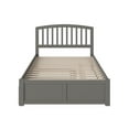 thumbnail image 6 of Richmond Full Platform Bed with Flat Panel Foot Board and Twin Size Urban Trundle Bed in Grey, 6 of 7