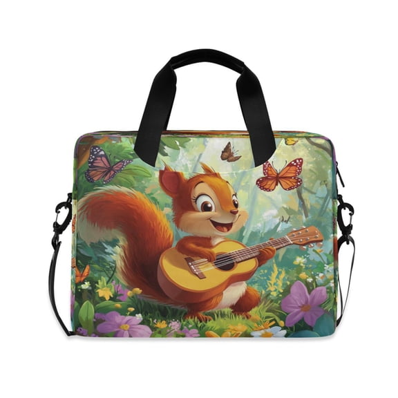16inch Laptop Briefcase, Business Laptop Bag with Detachable Strap & Padded Compartment, Water-Resistant Polyester,Squirrel