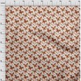 thumbnail image 3 of oneOone Rayon Rust Brown Fabric Insect & Floral Feather Craft Projects Decor Fabric Printed By The Yard 56 Inch Wide, 3 of 5