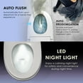thumbnail image 3 of BN-6100S, 1-Piece 1.28 GPF Tankless Elongated Smart Bidet Toilet in White, Auto Flush, Heated Seat with Soft Close, 3 of 8