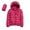 Hot Pink, variant on Women's Lightweight Slim-Fit Hooded Puffer Coat with Recycled Insulation, Windproof Quilted Winter Jacket, White