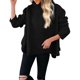 thumbnail image 5 of Mujeres Color sólido Solapa Casual Manga larga Tops Sudadera Pullover Camisas Blusa Pompotops  gfhjh13969, 5 of 9