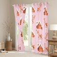 thumbnail image 3 of Manfei Cute Christmas Deer Blackout Curtains Set of 2 (52x84 Each) for Kids Children, Gingerbread House Window Curtains, Girls Pink Brown Curtains and Drapes, Luxury Room Decor, 3 of 6