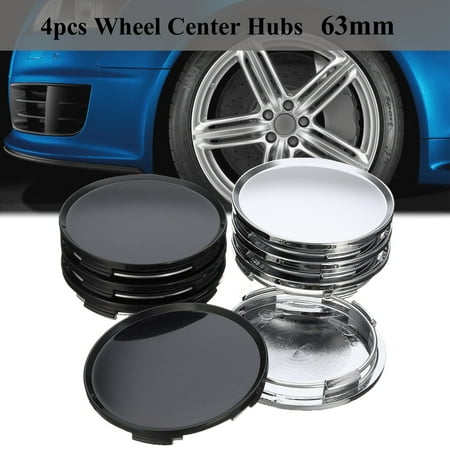 - 4PC 63mm 58mm Car Wheel Center Caps Wheel Center Hubs Caps Silver