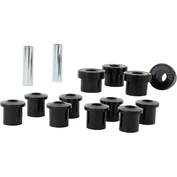 Whiteline W73814 Front Leaf Spring and Shackle Bushing Kit Compatible with 76-86 CJ7, Scrambler, CJ5