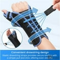 thumbnail image 2 of Adjustable Wrist Brace With Thumb Spica Support For Carpal Tunnel, Sprain, Fracture Relief | Breathable Neoprene & Drawstring Closure Wrist Support Stabilizer, 2 of 13
