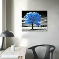 thumbnail image 3 of COMIO wall art for living room Blue moon tree landscape Abstract painting office bedroom Wall Decor Canvas Prints Ready to Hang for Home Decoration Black and white Works of art, 3 of 4