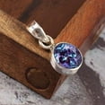 thumbnail image 3 of 6mm Round Cut Lab-Created Alexandrite Necklace – Color-Change Gemstone Pendant 925 Sterling Silver, Elegant Statement Jewelry with Brilliant Hue Shift Silver 16 Inch, 3 of 3