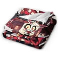 thumbnail image 6 of Hazbin Song Dance Hotel Throw Blanket Fleece Blanket Warm Sofa Blankets Twin Size Blankets for All Season Cool Blankets for Office Lightweight Outdoor Blankets for Picnic 40x50", Black, 6 of 6