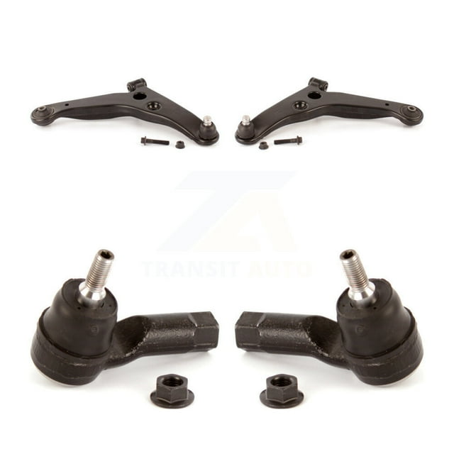 TOR Front Suspension Control Arm Assembly and Tie Rod End Kit for Car 2003-2006 Mitsubishi Lancer AWD - Left Right Side (Driver Passenger) KTR-102870