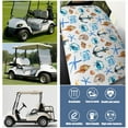 thumbnail image 6 of Breathable Golf Cart Seat Cover 51" x 31", Cooling Microfiber Towel Blanket for EZGO, Club Car, Yamaha Front Seats, 6 of 8