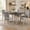 Gray, variant on Leovanni 48inch Round Dining Table Set for 4 Modern Solid Wood 5-Piece Kitchen & Dining Room Set with Upholstered Chairs Pedestal Base, Natural