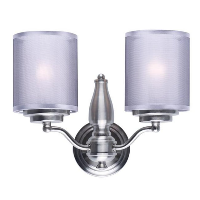 Maxim 24559SSSN 11 in. Lucid 2 Light Wall Sconce - Satin Nickel