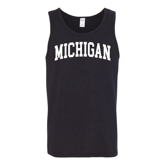 Wild Bobby State of Michigan College Style Men Tank Top