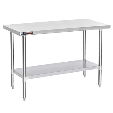 30x60 Inch Stainless Steel Table | Commercial Metal Prep Table with Adjustable Undershelf main image 0