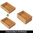 thumbnail image 5 of mDesign Stackable 9" Long Wooden Bamboo Drawer Organizer - 6 Pack - Natural Wood, 5 of 9