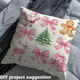 thumbnail image 2 of Castle Fairy Santa Claus Girl Fabric by the Yard 1 Yard,Christmas Tree Home Decor Fabric by the Yard,Pink Bowknot Room Decor Fabric by the Yard,Ultra Soft Home Decor, 2 of 6