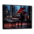 thumbnail image 2 of Designart "Jazz Journey On The Piano" Music Floater Framed Wall Art Living Room, 2 of 5