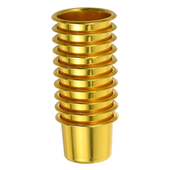 unbranded  10 Pcs Aluminum Tea Lights Cups Tealight Candlestick Holders Golden