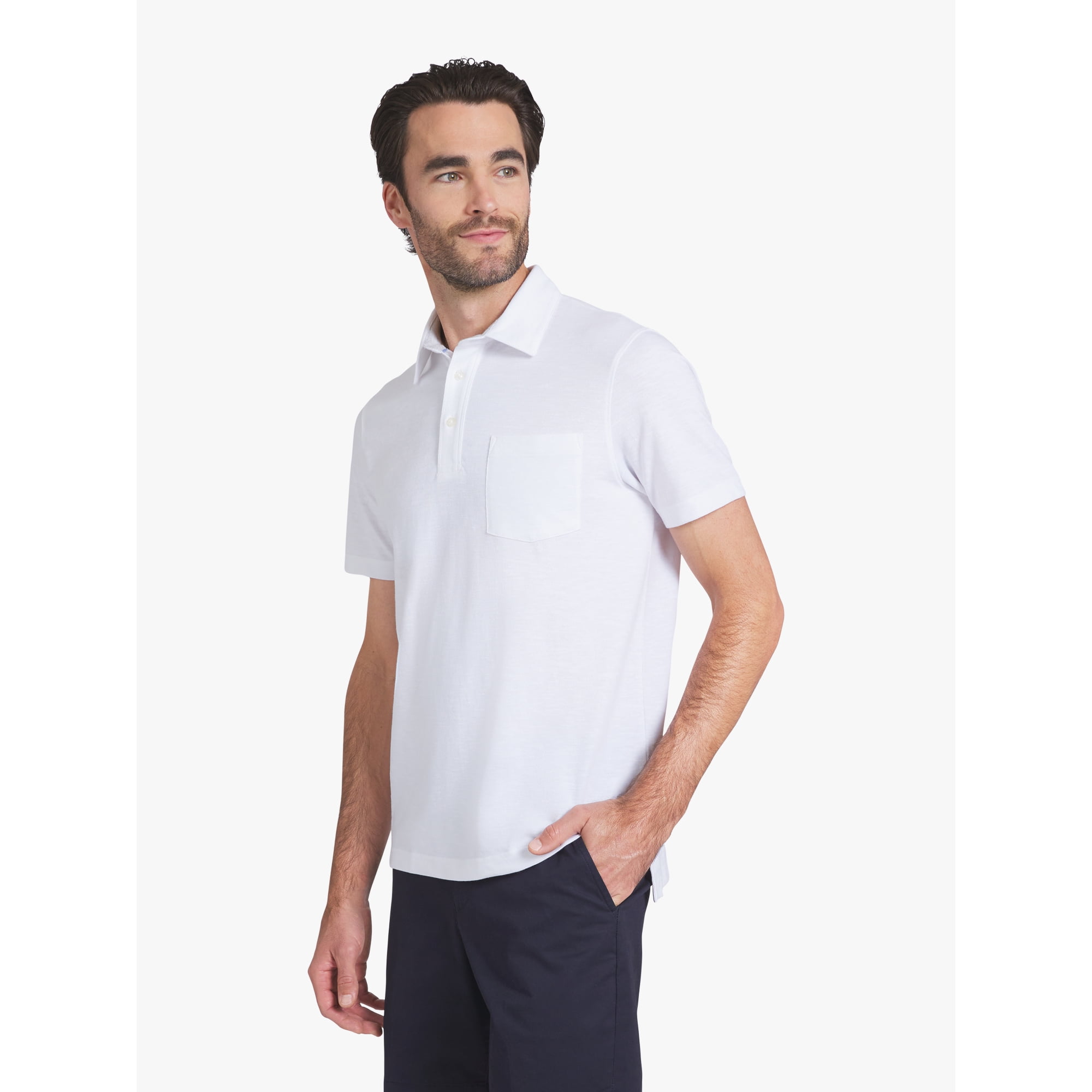 Chaps Men's and Big Men's Harbor Side Slub Short Sleeve Polo Shirt, Sizes S-3XL
