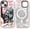 Checkered Love, variant on for iPhone 14 Pro Case Cute - Durable Shockproof 6.6 ft Drop Impact Phone Case - Funny MidDesign (6.1") Glitter Pink