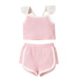 thumbnail image 2 of BONIXOOM Little Girls Outfits Clothes Toddler Kids Christmas Gifts Sleeveless Round Neckline Drawstring Christmas Set Pink 70, 2 of 9