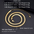 thumbnail image 4 of PROSTEEL 5mm Herringbone Chain Necklace Women Gold Plated Chokers Stainless Steel Link Chain 12.5inches for Mom Daughter Birthday Gift, 4 of 6