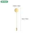thumbnail image 3 of Uxcell 20-Pack Flat Round Tray Lapel Pin, Alloy DIY Boutonnieres Pins for Suit/Hat/Tie/Scarf Badge [3", Gold Tone], 3 of 6