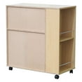 thumbnail image 4 of KB Designs â€“ Îlot de Cuisine en Bois Noir Chariot Roulant sur Roues avec Armoire de Rangement, 4 of 4