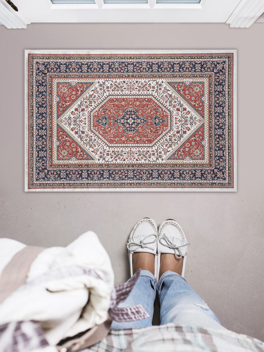 Emerald Farlin Black & Ivory 5' x 7' Area Rug